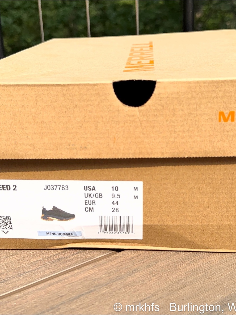 Merrell Men's Black and Tan Trail Runner Hiking Shoes - Picture 10 of 10